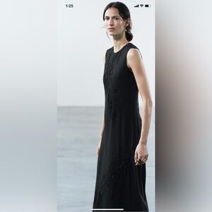 Zara embroidered midi dress